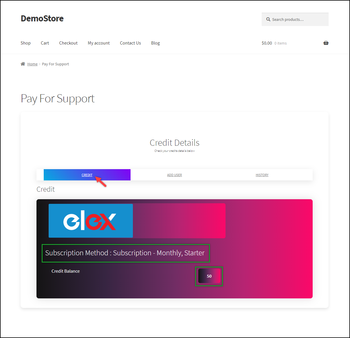 WSDesk Pay For Support | Credit Management for Customer