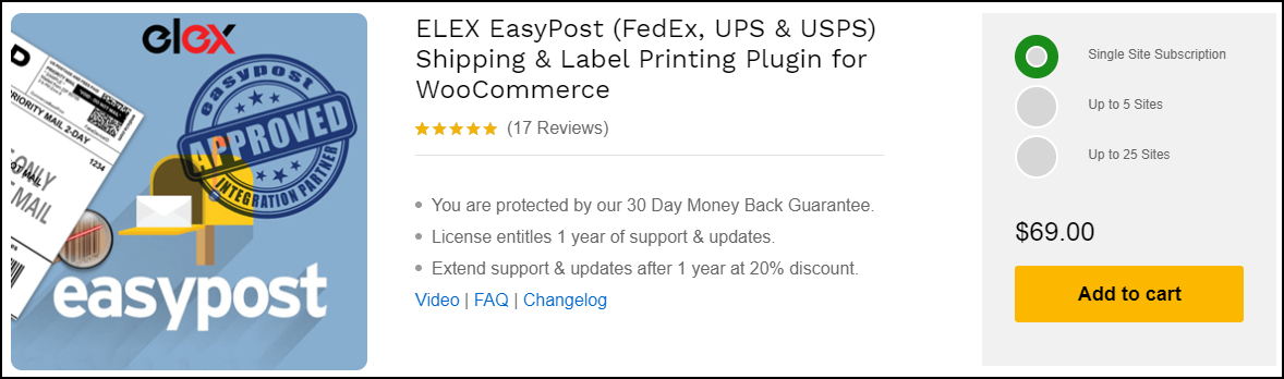 Best WooCommerce UPS Shipping Plugins | ELEX EasyPost (FedEx, UPS &USP) Shipping & Label Printing Plugin