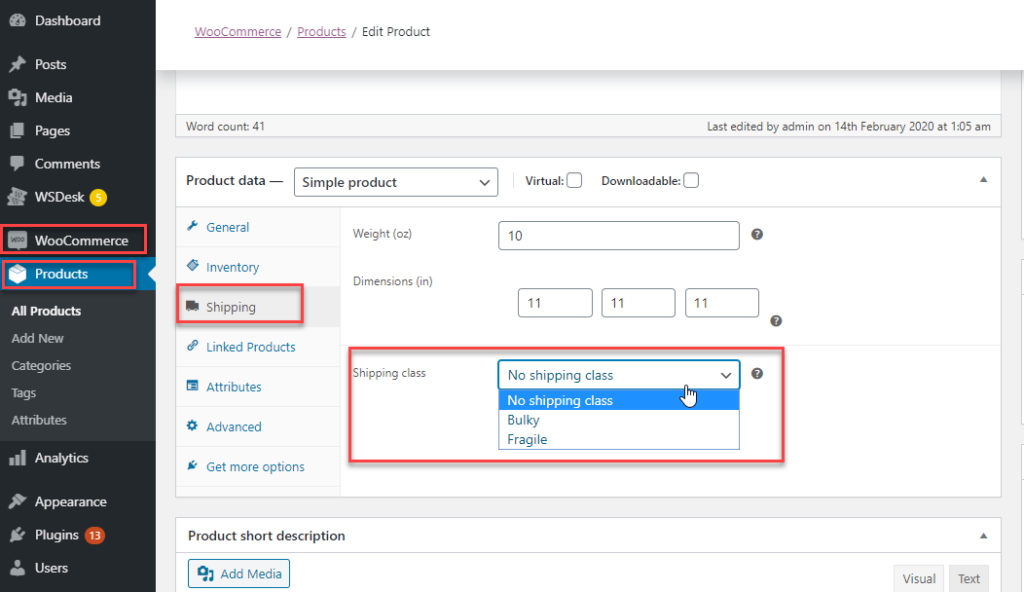 Adding_shipping_class_toproducts