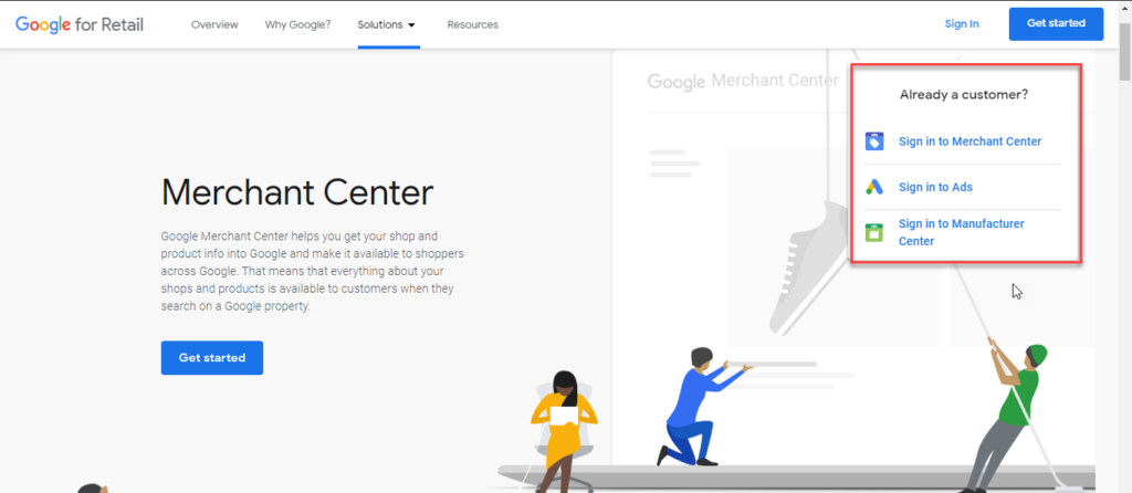 google merchant center