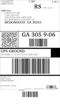 UPS Electronic Return Label: View/Print Label