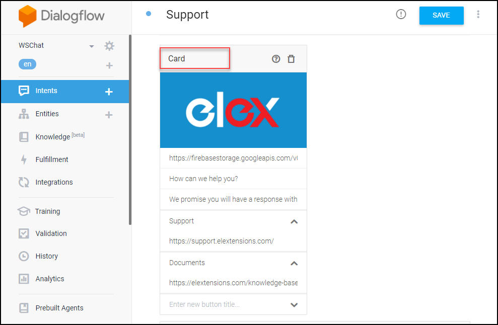 A Detailed Guide on Setting up Dialogflow | Card-Support