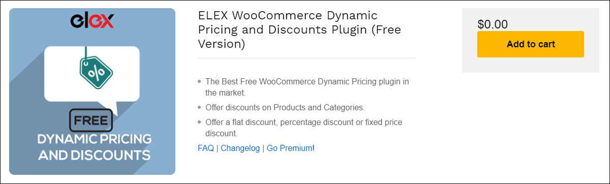 The Best Free WooCommerce Dynamic Pricing Plugin | ELEX WooCommerce Dynamic Pricing and Discounts Plugin (Free Version)