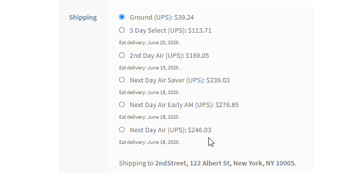 WooCommerce UPS Shipping