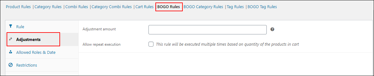 Everything you need to know about WooCommerce Dynamic Pricing | BOGO Rules-adjustment