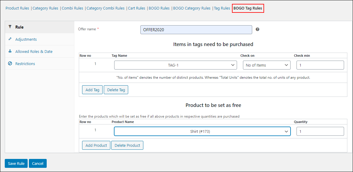 Everything you need to know about WooCommerce Dynamic Pricing | BOGO Tag Rules