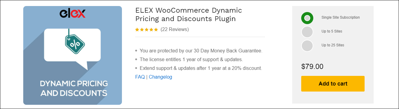 Display Pricing Table for Your WooCommerce Product Dynamic Pricing | ELEX WooCommerce Dynamic Pricing and Discounts Plugin