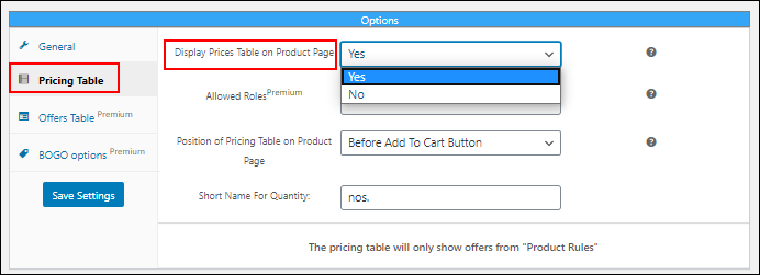 How to Set Up WooCommerce Dynamic Pricing Free of Cost? | Pricing-Table-Settings