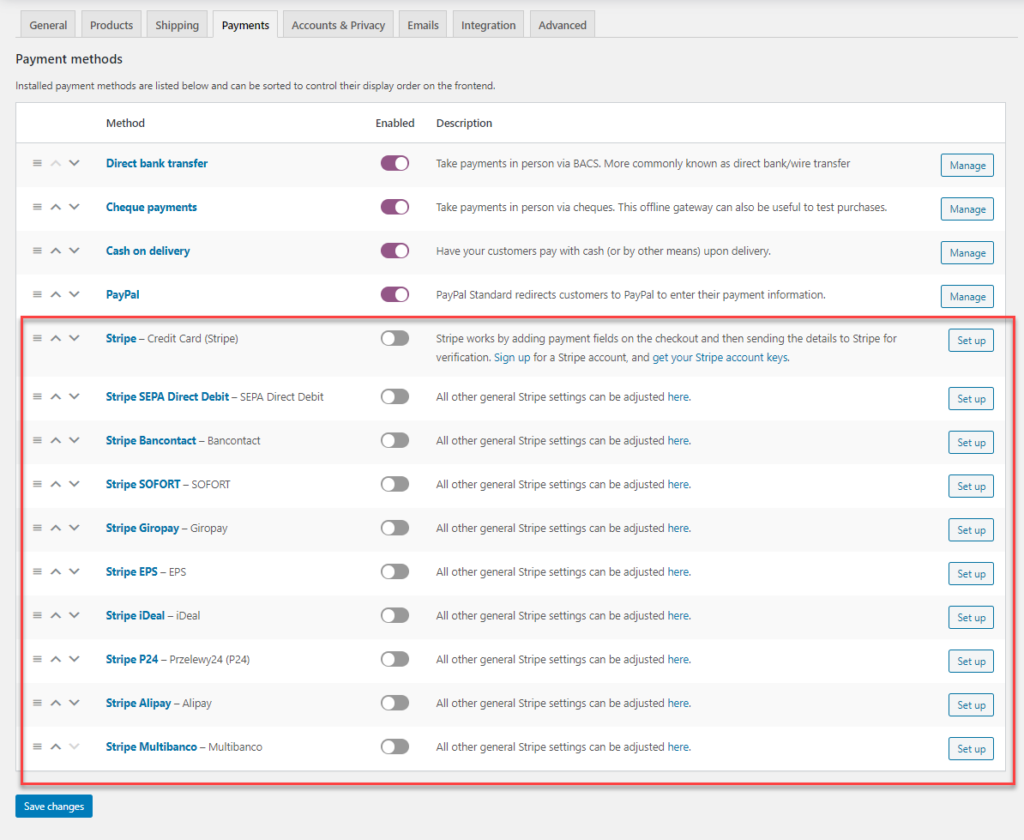 Stripe payment gateway