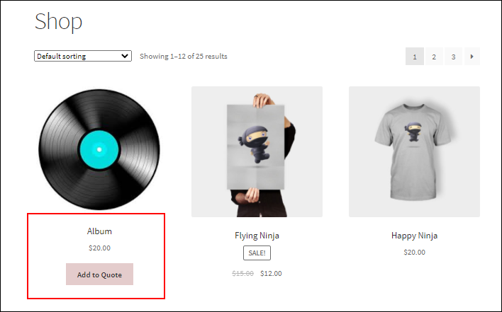 ELEX WooCommerce Request a Quote plugin | Album available for requesting a quote