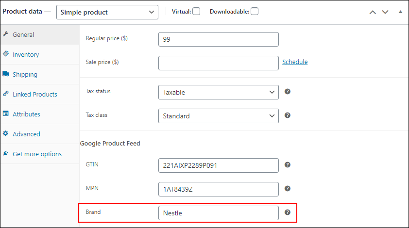 How to Map a Product Attribute by Appending or Prepending with Another Attributes in Your Product Feed Using ELEX WooCommerce Google Shopping Plugin? | Brand Name on Product Page