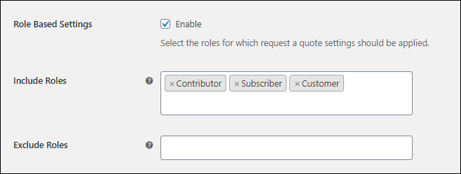 ELEX WooCommerce Request a Quote Plugin | Role-Based-Settings-to-include-exclude-from-request-a-quote-option