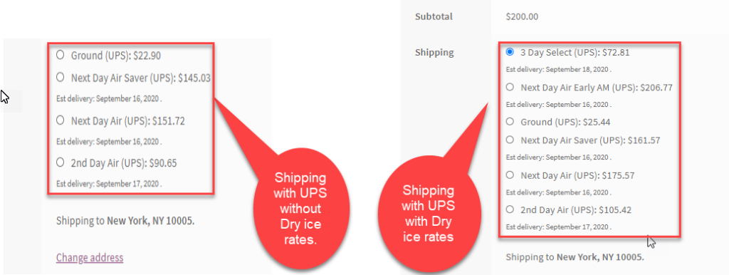 shipping with dry ice in UPS and FedEx