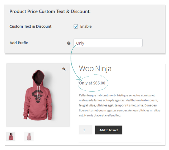 ELEX WooCommerce Product Price Custom Text (Before & After Text) and Discount Plugin | Display Custom Text Before the Product Price