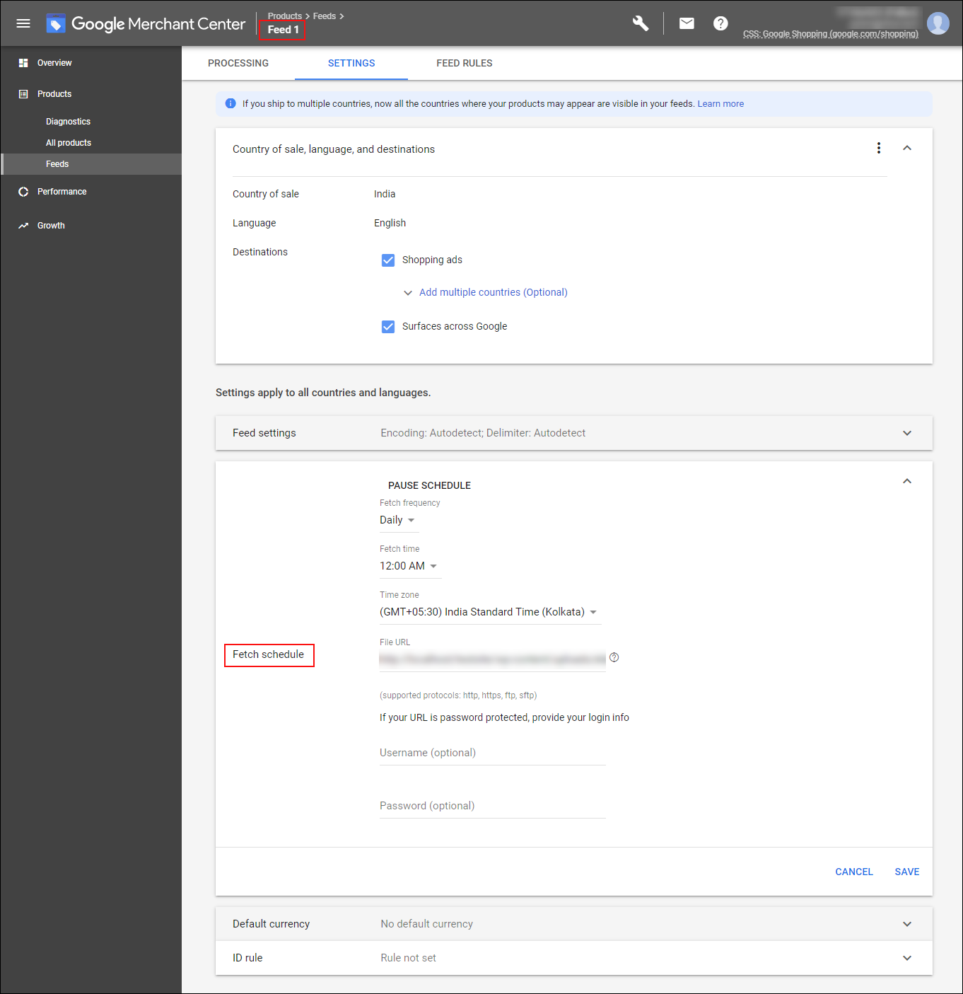  How to Submit your Google Product Feeds Via Scheduled Fetches in Google Merchant Center? | Setting up schedule fetch details