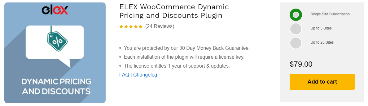 ELEX WooCommerce Dynamic Pricing and Discounts Plugin