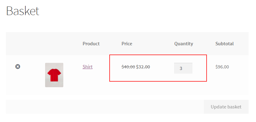 Set Up Bulk Pricing for WooCommerce | discount on cart page