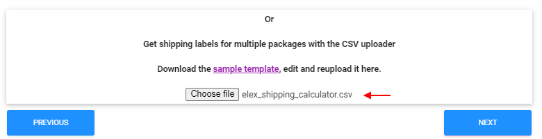 ELEX WooCommerce Shipping Calculator, Purchase Shipping Label & Tracking for Customers | Choosing csv file with multiple products