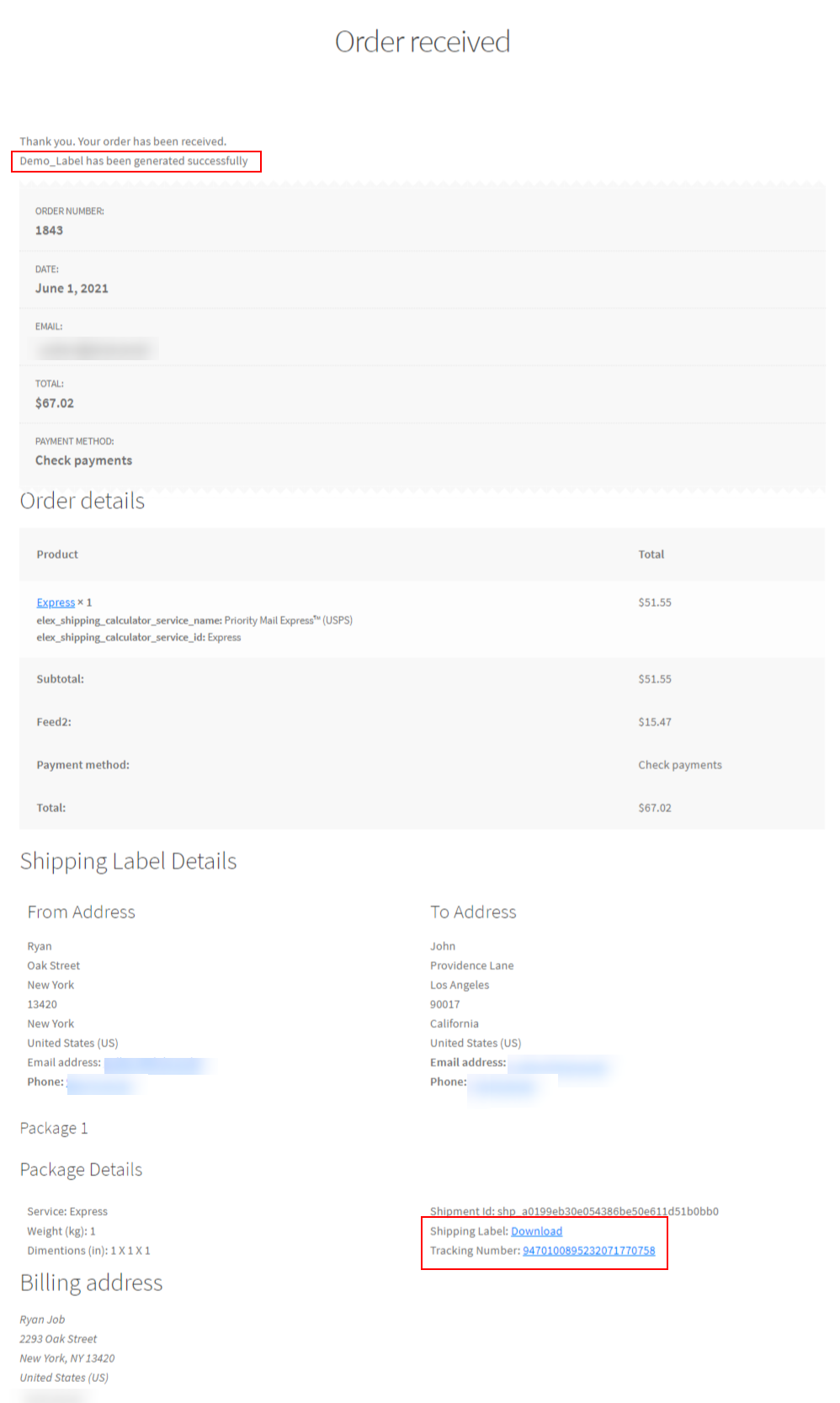 ELEX WooCommerce Shipping Calculator, Purchase Shipping Label & Tracking for Customers |