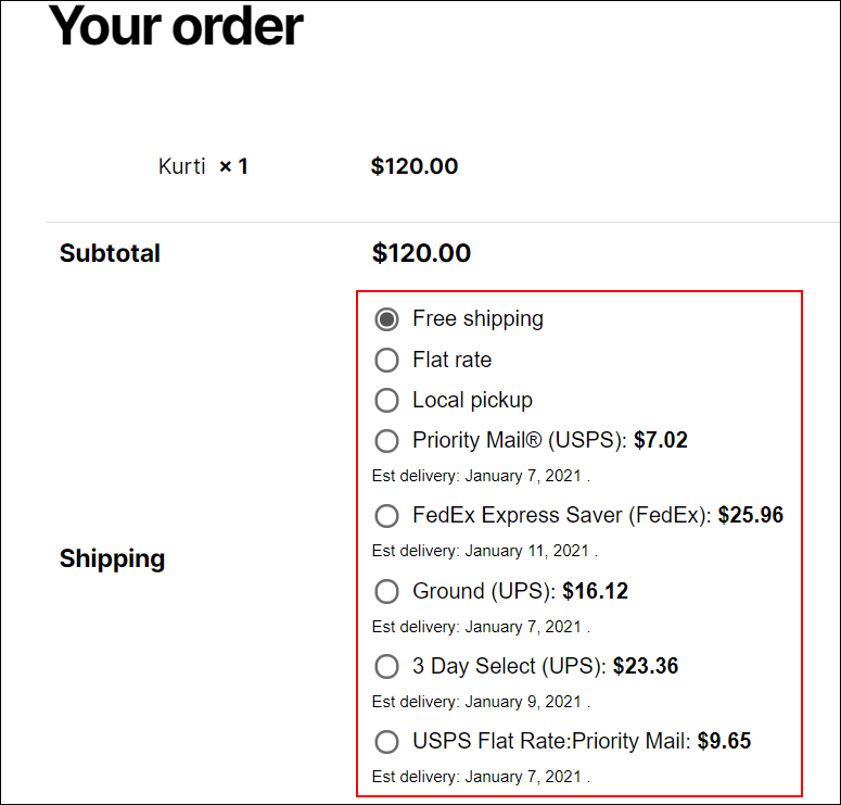How to remove WooCommerce Shipping rates and display Elex (EasyPost, AustraliaPost, USPS, DHL, UPS) shipping live rates | default and other shipping rates