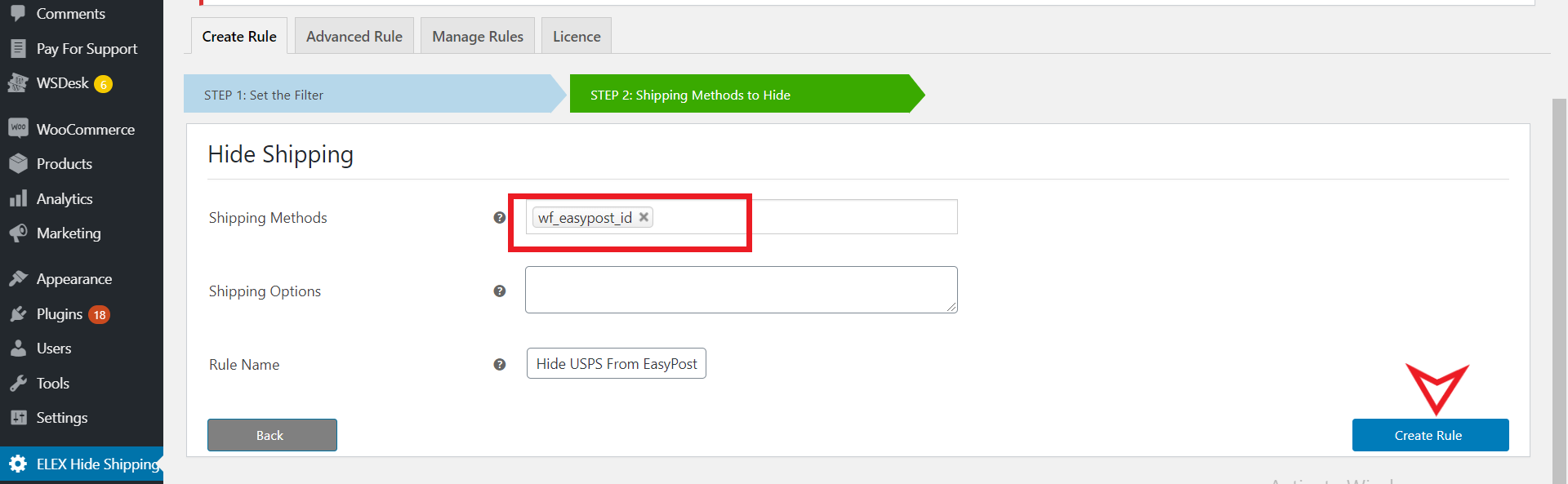 Hide Certain Shipping Methods to Specific Vendors | hide usps shipping method