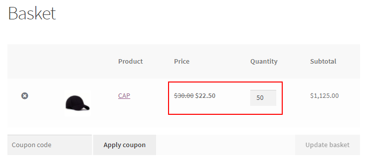How to Set Up WooCommerce Dealer Pricing? | Dealer pricing example on cart page
