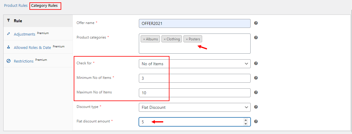 Best WooCommerce Quantity Based Pricing Plugin | Example of quantity based discount with category rules