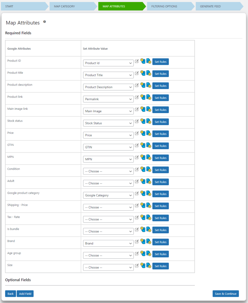 How to Generate Google Shopping Feed for Only Featured Products on your WooCommerce Store? | Mapping attributes