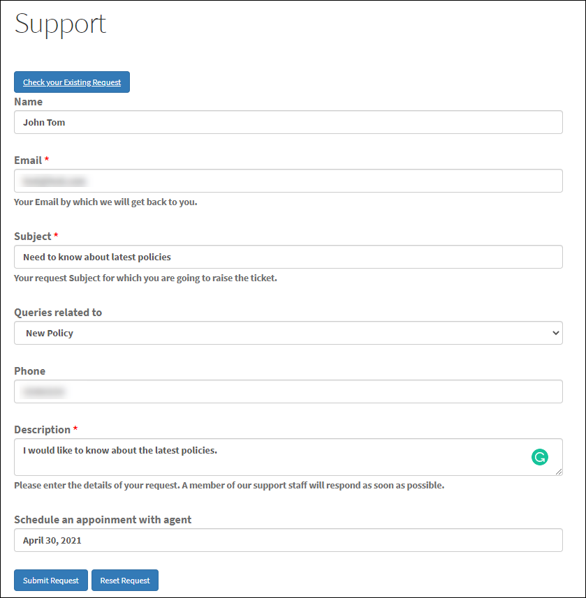 How to Set Up a Simple & Efficient Open Source Help Desk Management System for Insurance and Registration Agencies? | filled up form