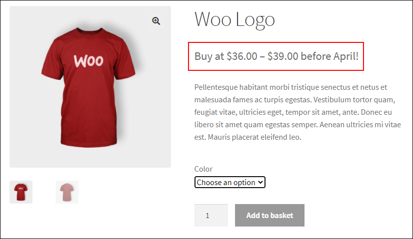 How to set up WooCommerce Custom Price Labels? | price range for product variation