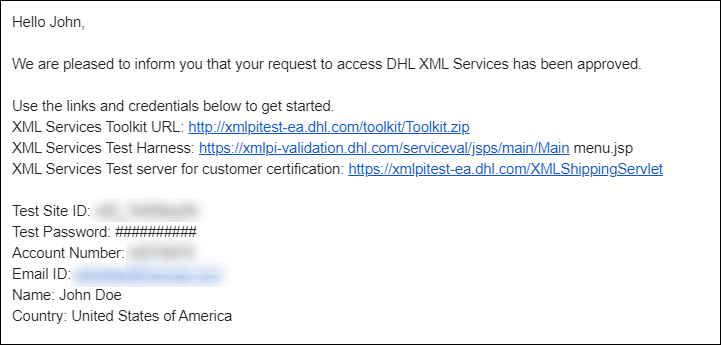 How to Create a DHL Express Account and Configure them in ELEX DHL Express Plugin? | received email with-credentials