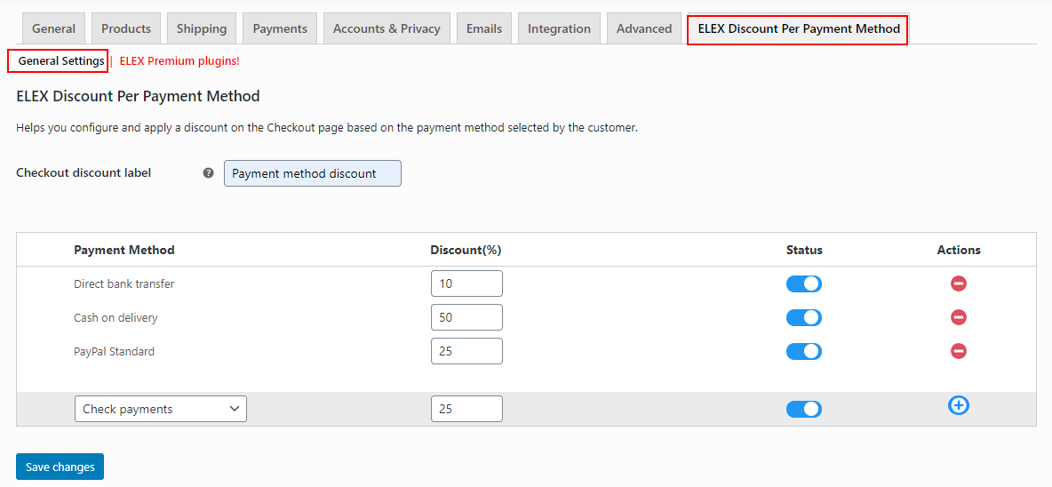 ELEX WooCommerce Discount per Payment Method Plugin | Adding multiple discounts together