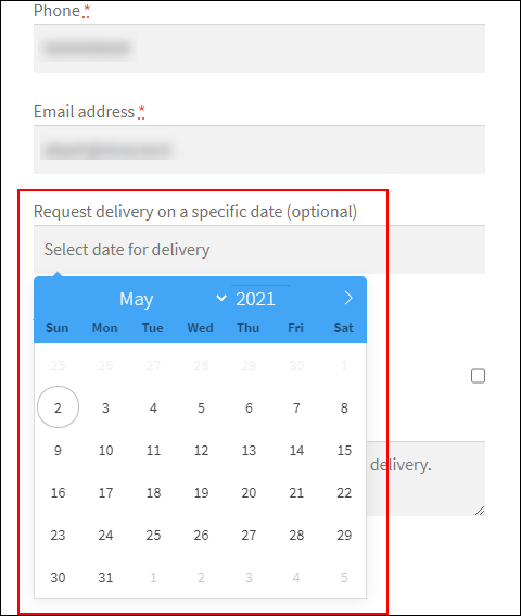ELEX WooCommerce Choose Your Delivery Date Plugin | Choose your delivery date field
