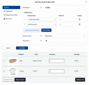 Combination Product Discounts