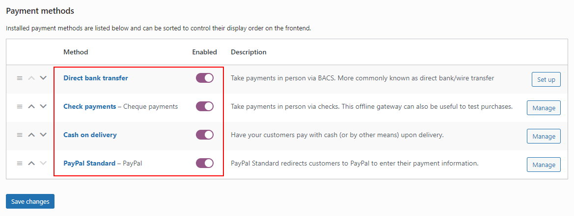 ELEX WooCommerce Discount per Payment Method Plugin | Payment methods in WooCommerce