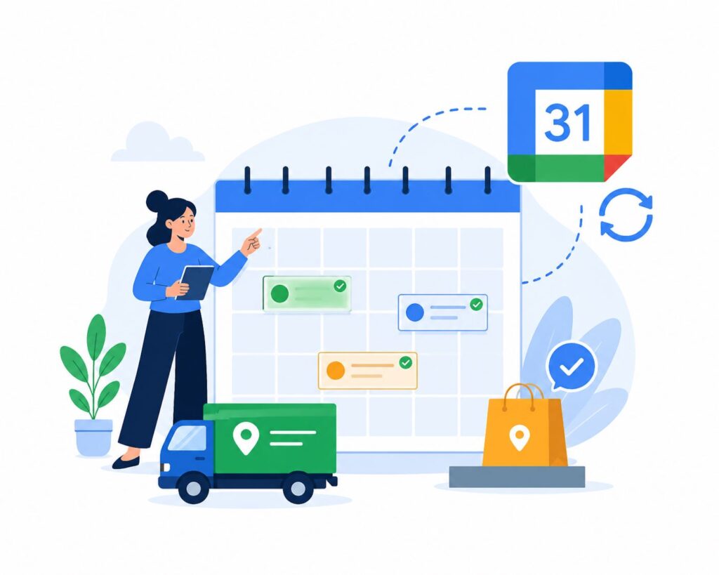 Integrate the plugin with Google Calendar by configuring your API credentials and connecting your Google account. Automatically sync delivery and pickup orders as calendar events, and block unavailable delivery or pickup dates based on your Google Calendar schedule to prevent booking conflicts and streamline order scheduling.