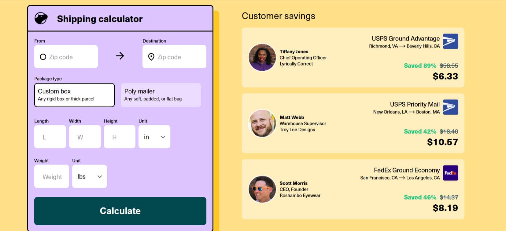 shippo shipping calculator