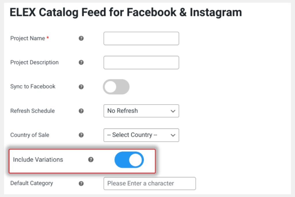 Create Product Feed for Variable Products