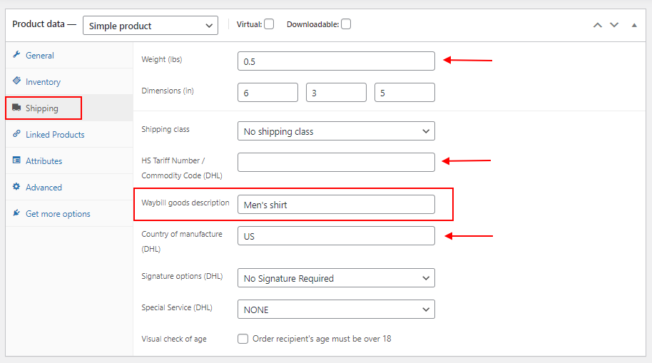 How Does the ELEX WooCommerce DHL Plugin Comply with EU Regulations? | Goods description
