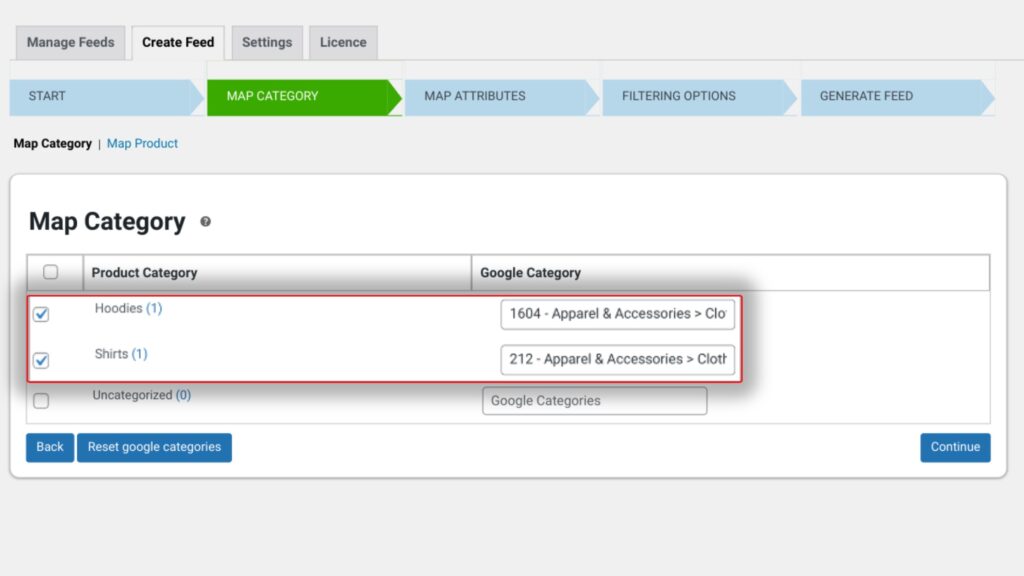 Map your Product Categories with Google Product Categories