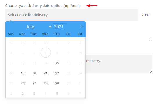 How to Allow Customers to Choose Order Delivery Date Slots on Your WooCommerce Site | Choose-a-delivery-date-field
