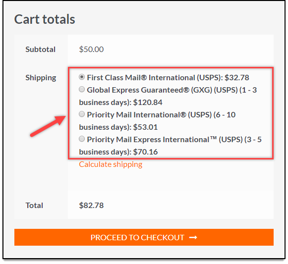 WooCommerce Shipping Calculator on the Checkout Page | reveal total cost of the order