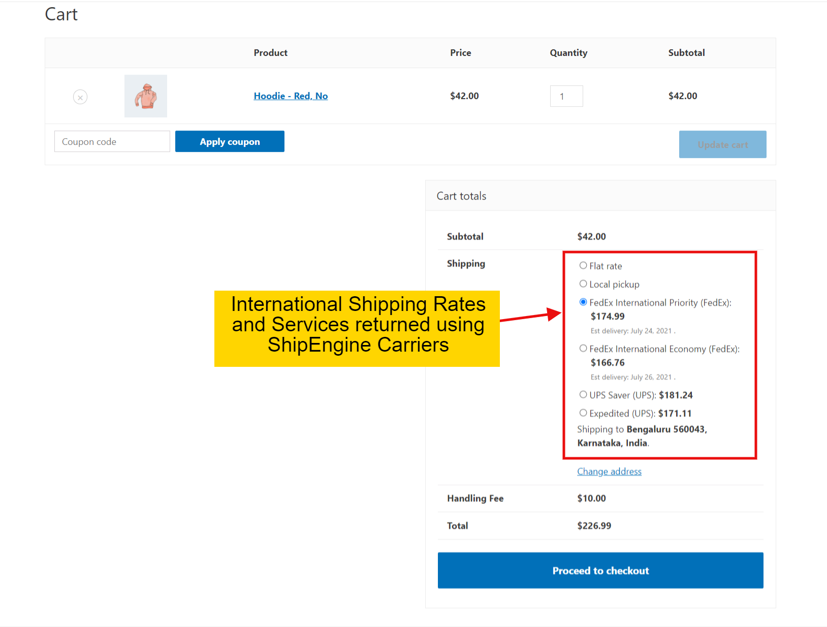 ELEX ShipEngine Multi-Carrier Shipping & Label Printing Plugin for WooCommerce | international shipping rates