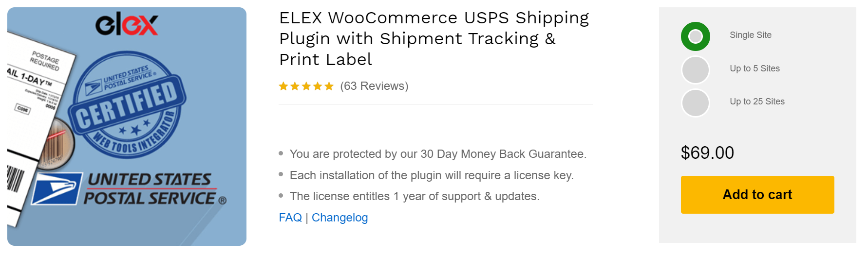 How to estimate shipping cost from the checkout page with a WooCommerce shipping calculator | USPS