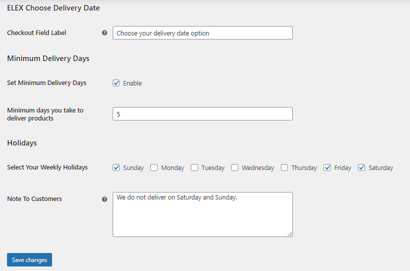 How to Set Up Order Delivery Date on Your WooCommerce Store? | Choose-your-delivery-date-dashboard-1