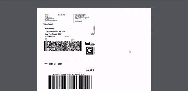 create shipments and print multiple shipping labels