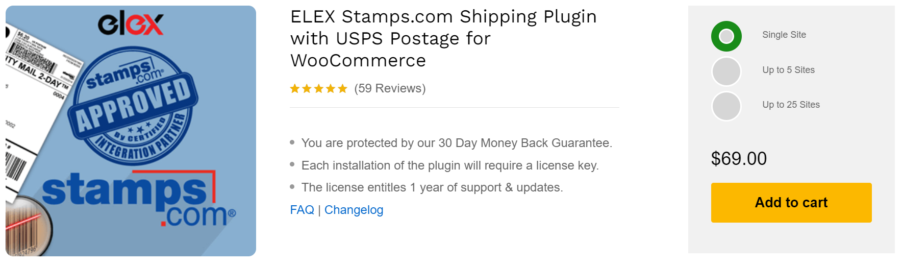 ELEX Stamps.com Plugin for shipping with USPS Postage