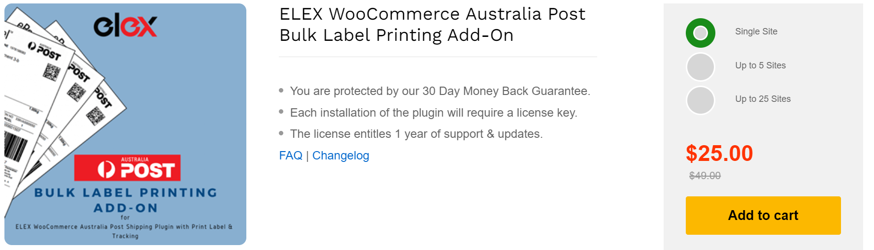 ELEX WooCommerce Australia Post Bulk Label Printing Add-On