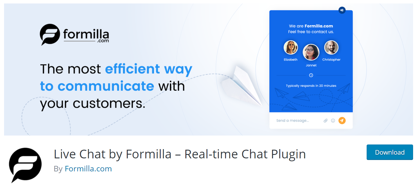 Best Free Live Chat Plugins for WordPress | Live Chat by Formilla