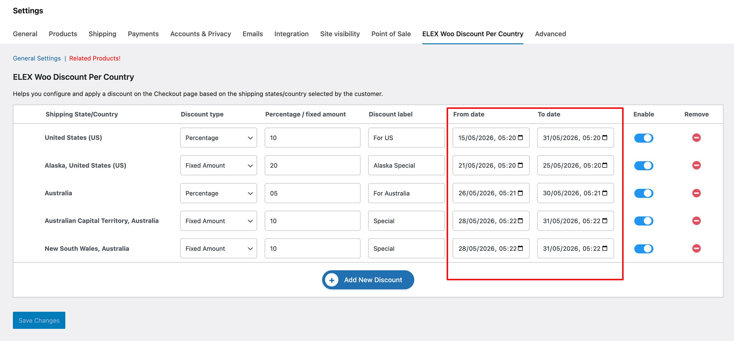 Duration Control Of Discount Creation